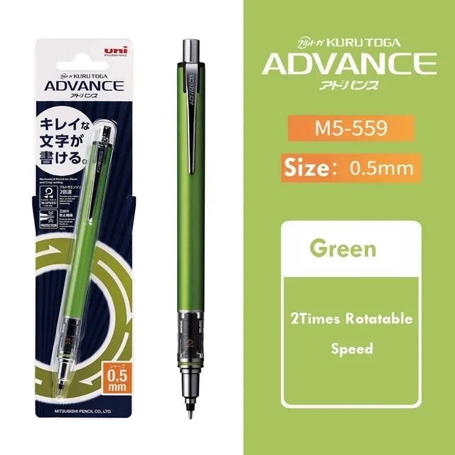 Japan UNI KURA TOGA Mechanical Pencil 0.5mm Automatic Rotation Drawing Special Pencil M5-559 Stationery Cute School Supplies Beauty World Shop
