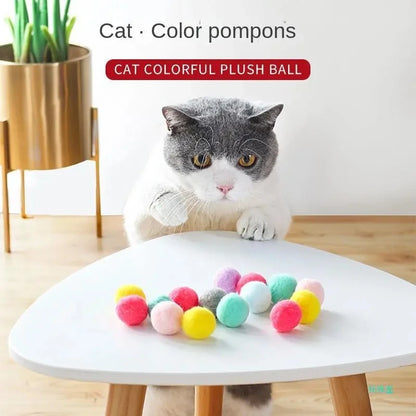 Cat Toys Interactive Launch Training Toy For Pet Kitten Creative Mini Shooting Gun Games Stretch Plush Ball Toys Pet Supplies Beauty World Shop