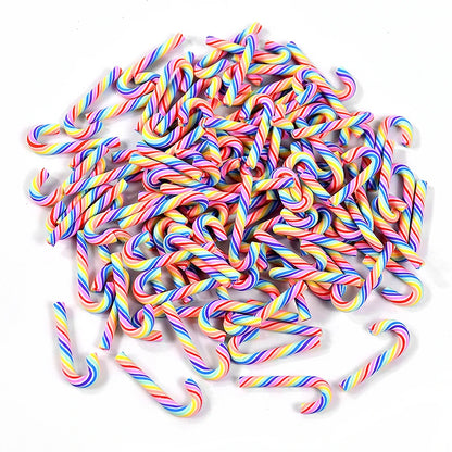 10/30/50Pcs Mini Candy Cane Christmas Decoration Red White Resin Candy DIY Crafts Xmas Pendant Navidad Home Decor 2025 New Year Beauty World Shop