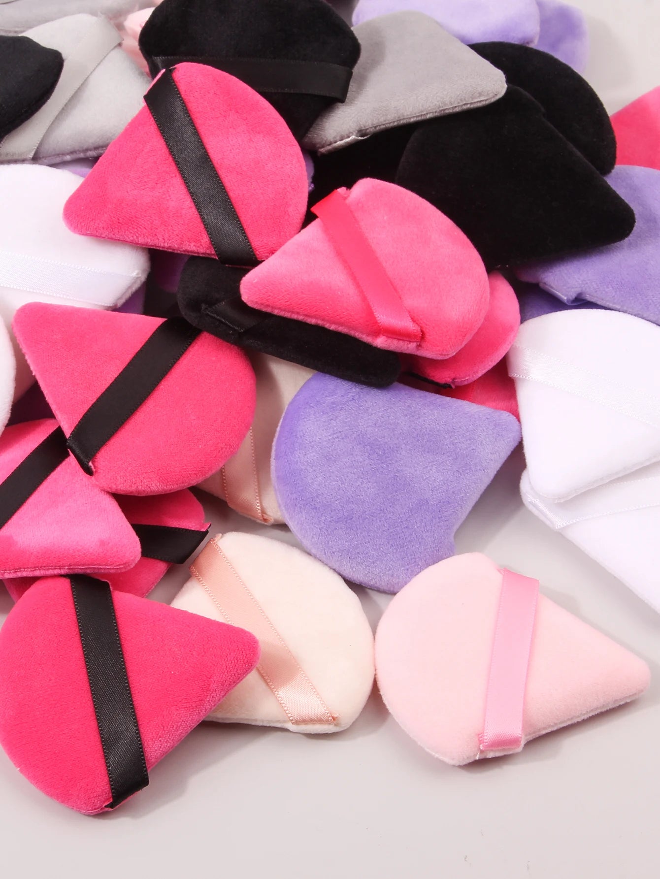 2Pcs/100Pcs  Triangle Powder Puff For Loose Powder Liquid Cosmetic Soft Plush Powder Puff Makeup Foundation Puff Makeup Tool Beauty World Shop