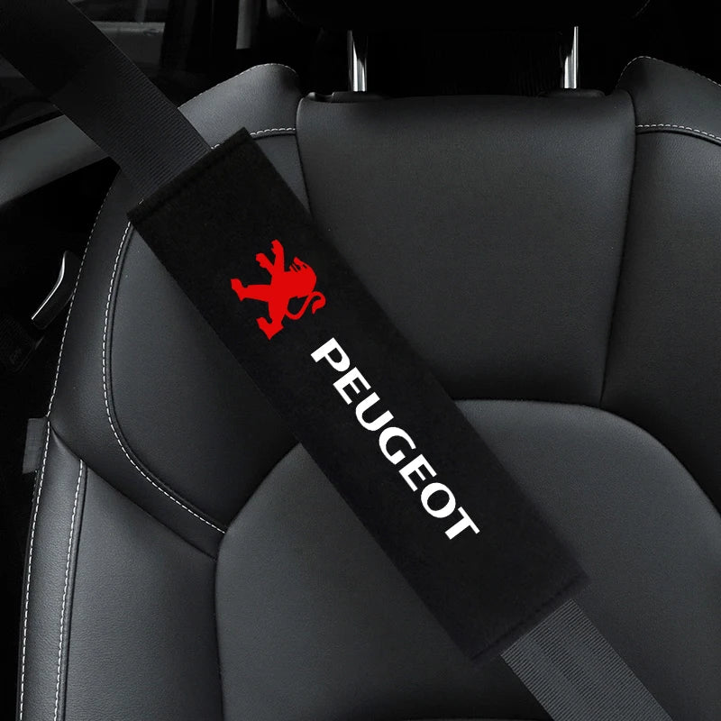 2PCS Car Interior Accessories Auto Seat Belt Cover Shoulder Pads For Peugeot 206 307 308 3008 207 208 407 508 2008 Car Styling Beauty World Shop