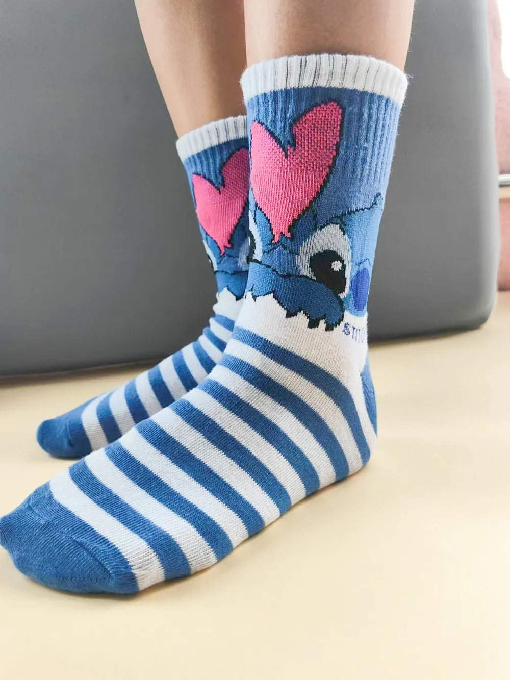 Disney Stitch Girls Anime  Socks Kawaii Lilo & Stitch woman Short Socks Cartoon Children Woman Socks Kids christmars Gifts Beauty World Shop