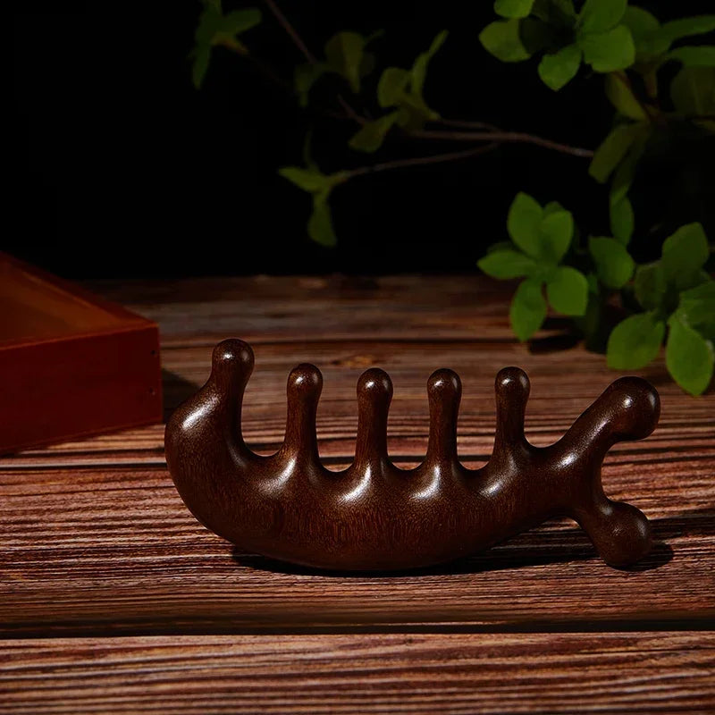 Natural Gua Sha Massage Comb Wide Tooth Facial Massager for Head Face Scalp Body - Guasha Scraping Tool for Relaxation Beauty Trend Shop