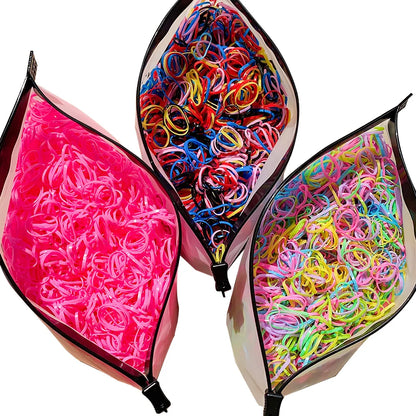 500/1000/2000pcs Girls Colourful Disposable Rubber Band Hair Ties Headband Children Ponytail Holder Bands Kids Hair Accessories Beauty World Shop