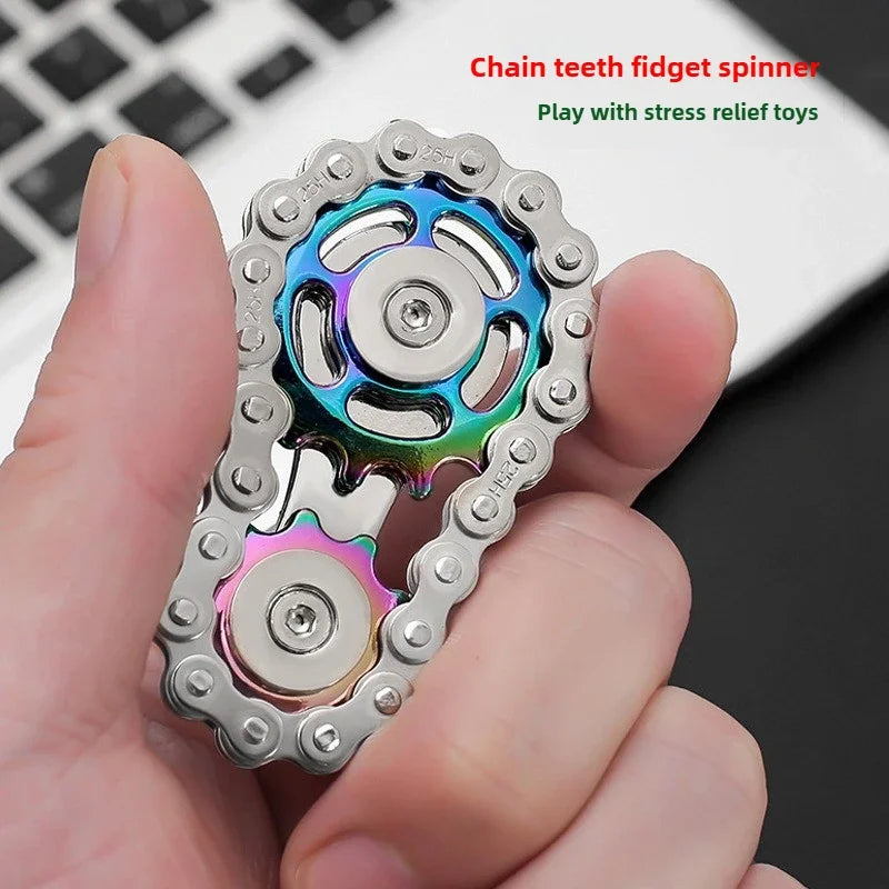 Metal Fidget Spinner Office Desk Toy Stress Relief Gears Hand Spinner for Adults desk decoration home decor Relieve stress relax Beauty World Shop