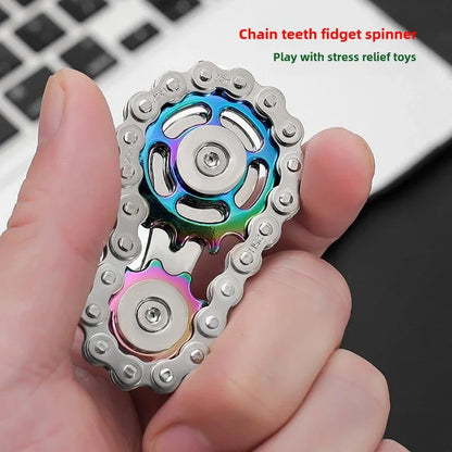 Metal Fidget Spinner Office Desk Toy Stress Relief Gears Hand Spinner for Adults desk decoration home decor Relieve stress relax Beauty World Shop