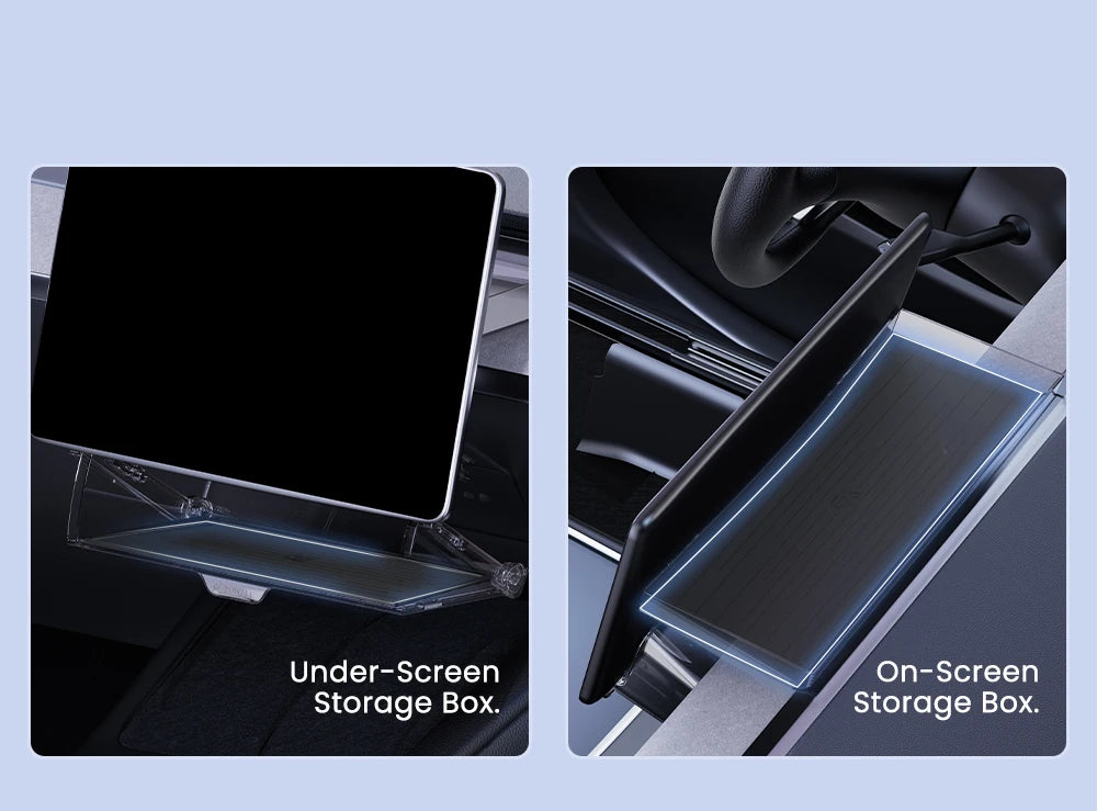 YZ For 2021-2025 Tesla Highland Model 3 Y Juniper Tray Magnetic Under Screen Hidden Storage Box Magnetic Hidden Screen Box Beauty World Shop