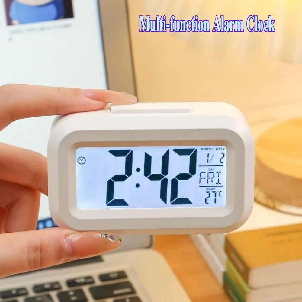 Alarm Clock Digital Clock LED Electronic With Backlight Snooze Calendar For Home Office Desktop Table Screen Display Watch Beauty World Shop