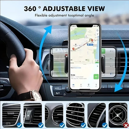 Car Phone Holder Car Air Vent Clip Mount Mobile Cell Stand Smartphone GPS Support For 4.7-6.7 Inch Mobile Devices Beauty World Shop