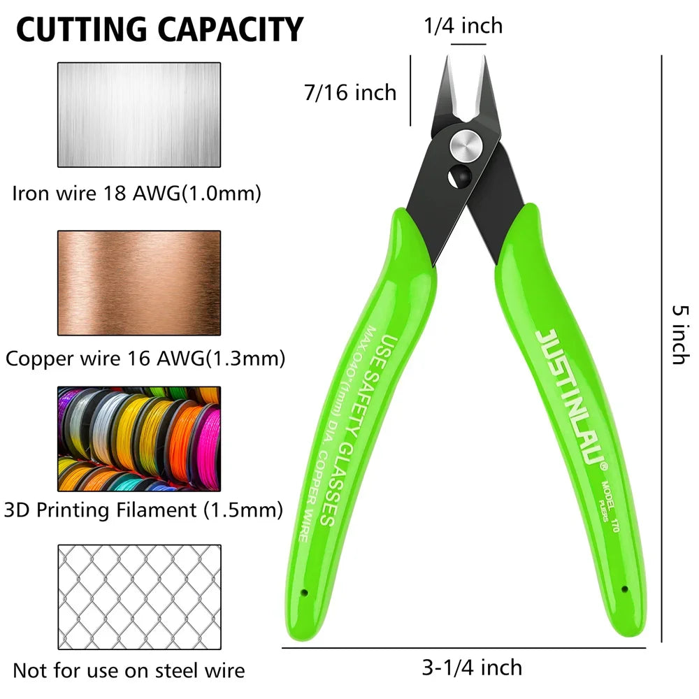 Universal Pliers Multi Functional Tools Electrical Wire Cable Cutters Cutting Side Snips Flush Stainless Steel Nipper Hand Tools Beauty Fashion
