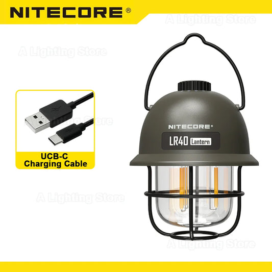 NITECORE LR40 Camping Lantern Camping light Power bank Tent light Portable lamp hand lantern Campsite Light Pendant Lights THee STORE