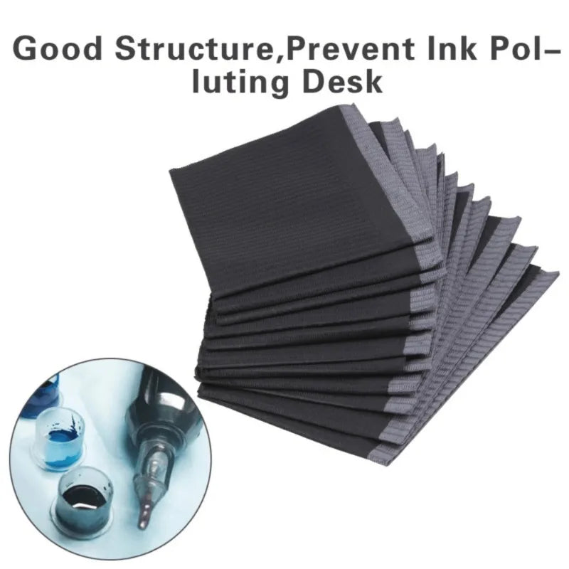 20/50/125PCS Black Tattoo Tabletop Cover Disposable Bed Sheet Fabric Waterproof Stain Resistant Cleaning Table Mat Beauty World Shop