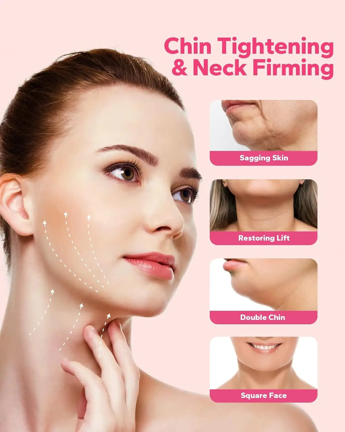 Reusable Face Strap, V Line Mask, Double Chin Reducer, Chin Up Patch, Chin Strap, V Shaped Belt, V Shaped Face Mask for Sagging Beauty World Shop