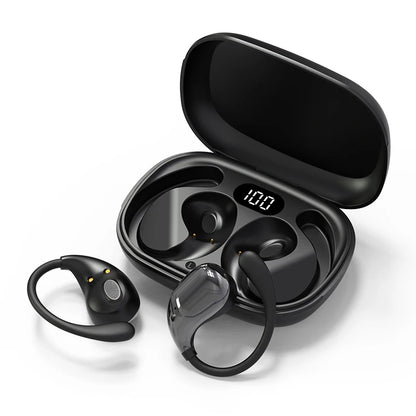 Bluetooth 5.4 Ear Hook Headphones TWS Wireless Earphones HiFi Stereo Waterproof Headsets LED Display Long Standby Touch Earbuds Beauty World Shop