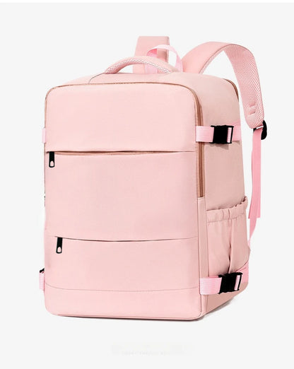 Lightweight Large Travel Backpack, Solid Color Minimalist Multifunctional Student School Bag Beauty World Shop