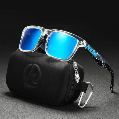 KDEAM Men's Polarized Sunglasses Square Casual Outdoors Sun Glasses Women Unisex Sunglass For Couple With Zipper Case Beauty World Shop