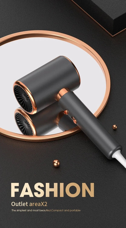 HOMEFISH 2000W Salon Hair Dryer with Hot/Cold Air Brush Negative Ionic Technology 5th Gear Strong Power Hairdryer without Comb Beauty World Shop