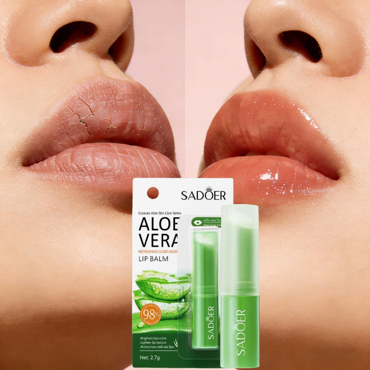 Aloe Lip Balm Healing Lasting Moisturizing All-natural Lip Mask For Dry Lips Lip Moisturizing Power Lip Care Nourishing Repair Beauty World Shop