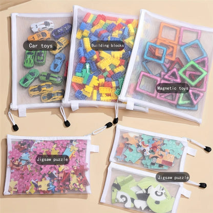8pcs Zipper Mesh Bags, 3 Sizes, Zipper Mesh Bags, Waterproof Clear Travel Bags, Office Supplies Document Bags With Zipper Beauty World Shop