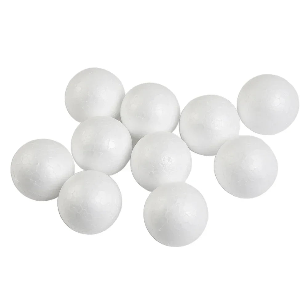 10pcs Solid Foam Ball Polystyrene Balls 50mm-100mm  Round DIY Accessory Handmade For Party Celebration Christmas Decoration Beauty World Shop