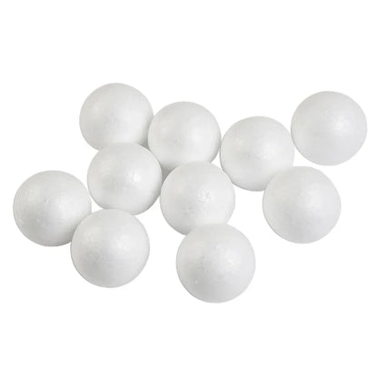 10pcs Solid Foam Ball Polystyrene Balls 50mm-100mm  Round DIY Accessory Handmade For Party Celebration Christmas Decoration Beauty World Shop
