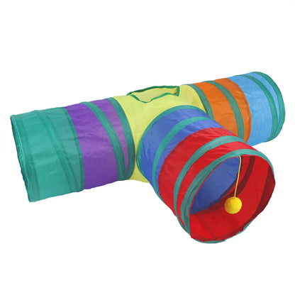 Cat Tunnel Pet Supplies Cat S T Pass Play Tunnel Foldable Cat Tunnel Cat Toy Breathable Drill Barrel for Indoor loud paper Beauty World Shop