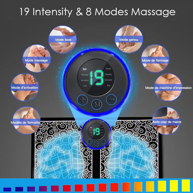 Electric Foot Massager Pad Muscle Massage Relaxation Trainer For Massage Fitness Outdoor Sport Home Family Relax Beauty World Shop