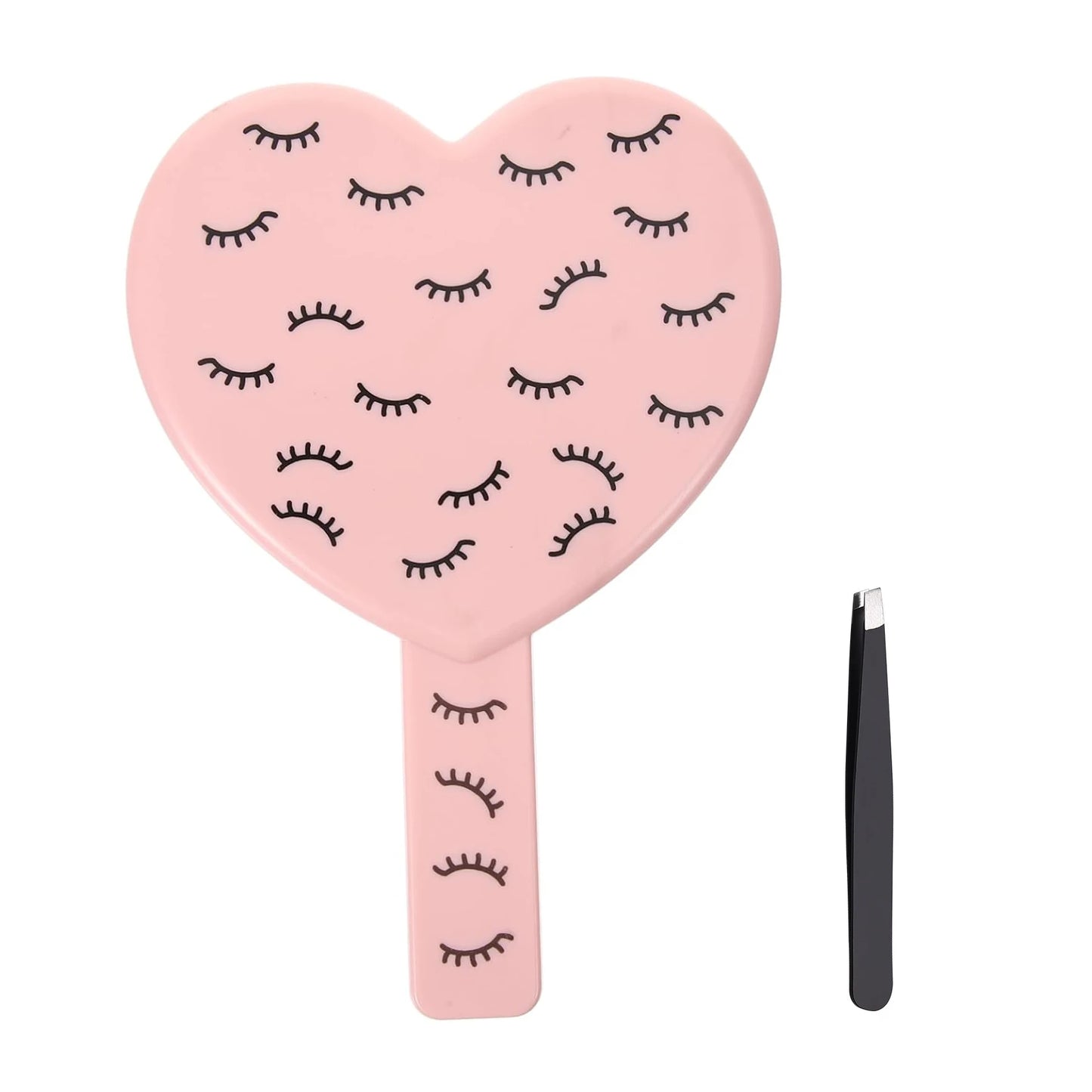 1 Pcs High Definition Handheld Heart-shaped Eyelash Mirror Eyelash Inspection Mirror Makeup Gadgets Vanity Mirror Girl Gifts Beauty World Shop