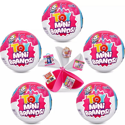 Zuru 5 Surprise Mini Brands Capsule Toys Mystery Blind Box Fashion Surprise Ball Real Miniature Doll Collectible Toys Gifts Beauty World Shop