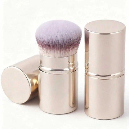 1pc Professional Face Retractable Makeup Brush,Blush Brush Foundation Brush Loose Powder Brush Synthetic Hair Ultra-Soft Doundat Beauty World Shop