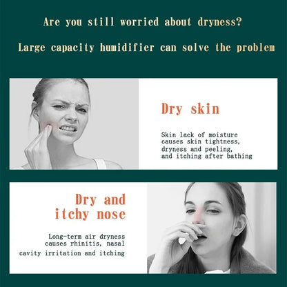 2000ML USB Air Humidifier Double Spray Port Essential Oil Aromatherapy Diffuser Cool Mist Maker Fogger for Home Office Beauty World Shop