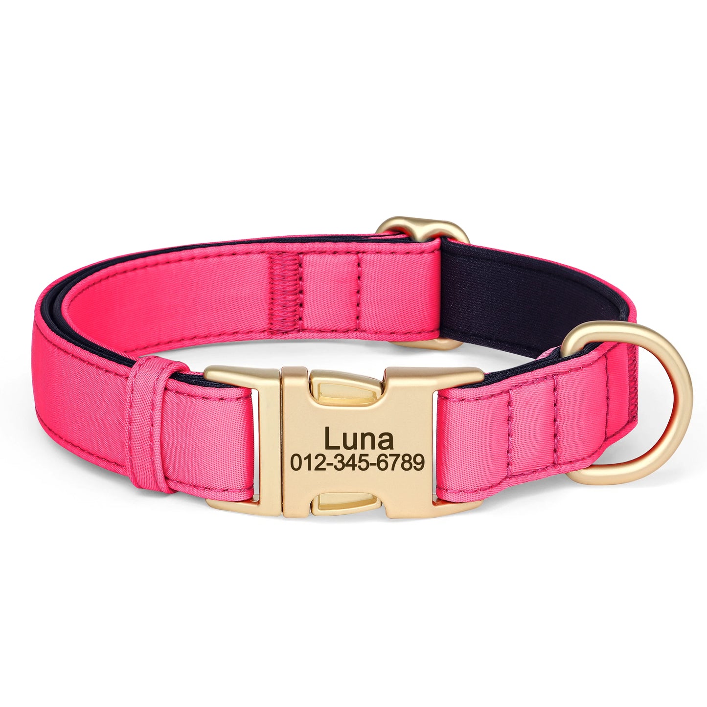 8 Colors Nylon Dog Collar Personalized Dog Collars Colorful Custom Pet ID Collars Necklace Breathable for Small Medium Dogs Pug