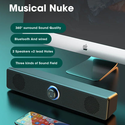 Wired Wireless Bluetooth Speaker Sound Box Bar Soundbar Computer PC TV Laptop Desktop Music Portable Caixa De Som Audio System Beauty World Shop