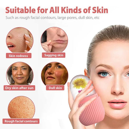 1/2/3pcs Ice Face Roller Facial Skincare Ice Roller Set,Facial Roller GuaSha FaceTool Set,Face Massage Roller Lifting Contouring Beauty World Shop