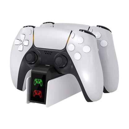 For PS5 Controller Charger DualSense Charging Station Dual Charging Dock Charger Stand for PlayStation5 Wireless Game Controller Beauty World Shop