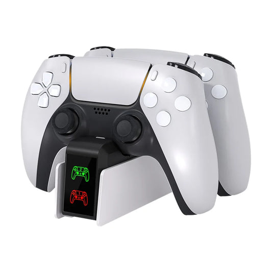 For PS5 Controller Charger DualSense Charging Station Dual Charging Dock Charger Stand for PlayStation5 Wireless Game Controller Beauty World Shop