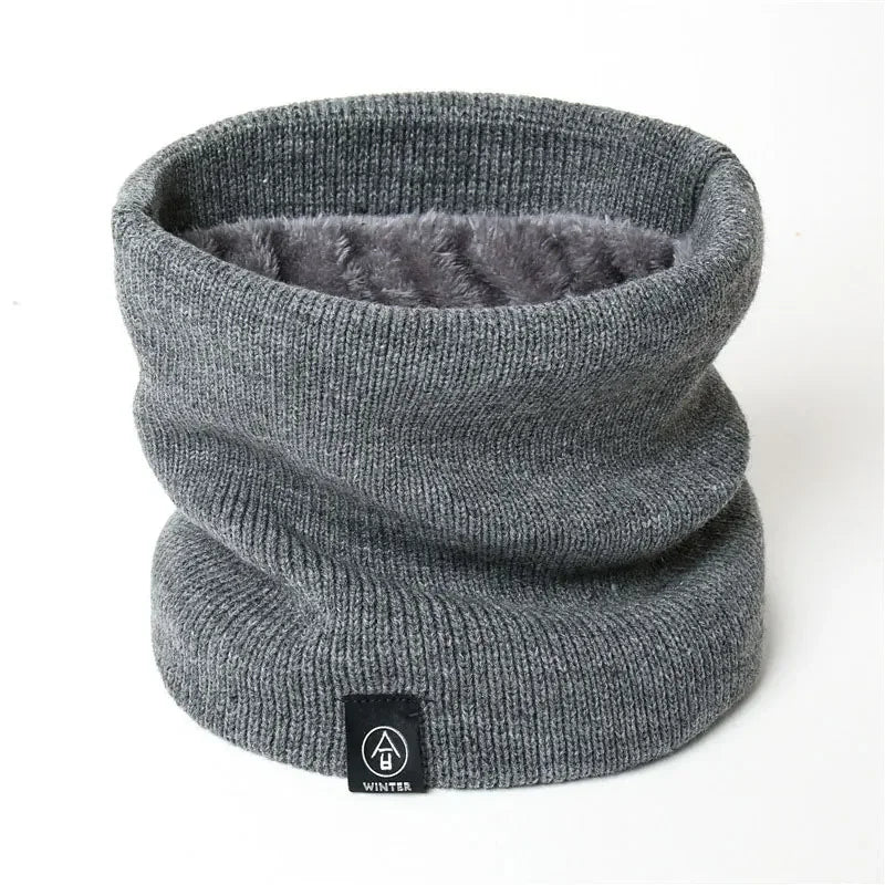 Winter Knitted Scarf Warm Cashmere Like Unisex Neck Warmer for Women Men Solid Color Snood Ring Scarf Fashion Thick Scarf Beauty Fashion