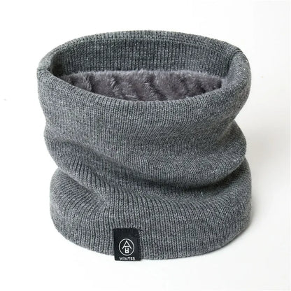 Winter Knitted Scarf Warm Cashmere Like Unisex Neck Warmer for Women Men Solid Color Snood Ring Scarf Fashion Thick Scarf Beauty Fashion