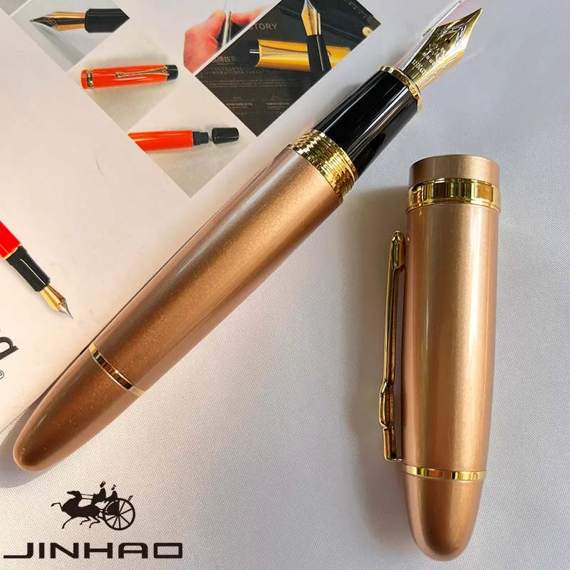 1 PCS JINHAO 159 Classic Design SIlver Trim Calligraphy Iridium Business Pen With Converter Beauty World Shop