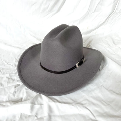 Vintage Western Cowboy Hat For Men's Gentleman Lady Jazz Cowgirl With Leather Wide Brim Cloche Church Sombrero Hombre Caps Beauty World Shop