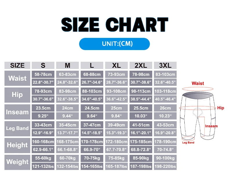 X-TIGER  Cycling Shorts Men Double Arrow Cushion Pad MTB Road Anti Slip Bike Shorts 7 Hours Ride Breathable Lycra Shorts Beauty World Shop
