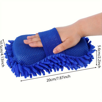 Washing Sponge Brush Soft Chenille Coral Fleece Microfiber Washing Brush Car Body Cleaning Water Absorbtion Brushes Detailing Beauty World Shop