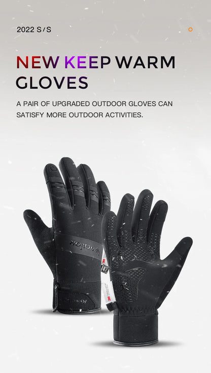 3M Ski Gloves Black Waterproof Winter Warm Cycling Outdoor Sports Running Riding Motorcycle Touch Screen Snowboard Gloves Men Beauty World Shop