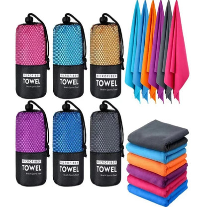 S/M/L Microfiber Towel Sports Quick-Drying Super Absorbent Camping Towel Super Soft Lightweight Gym Swimming Yoga Beach Towel Beauty World Shop