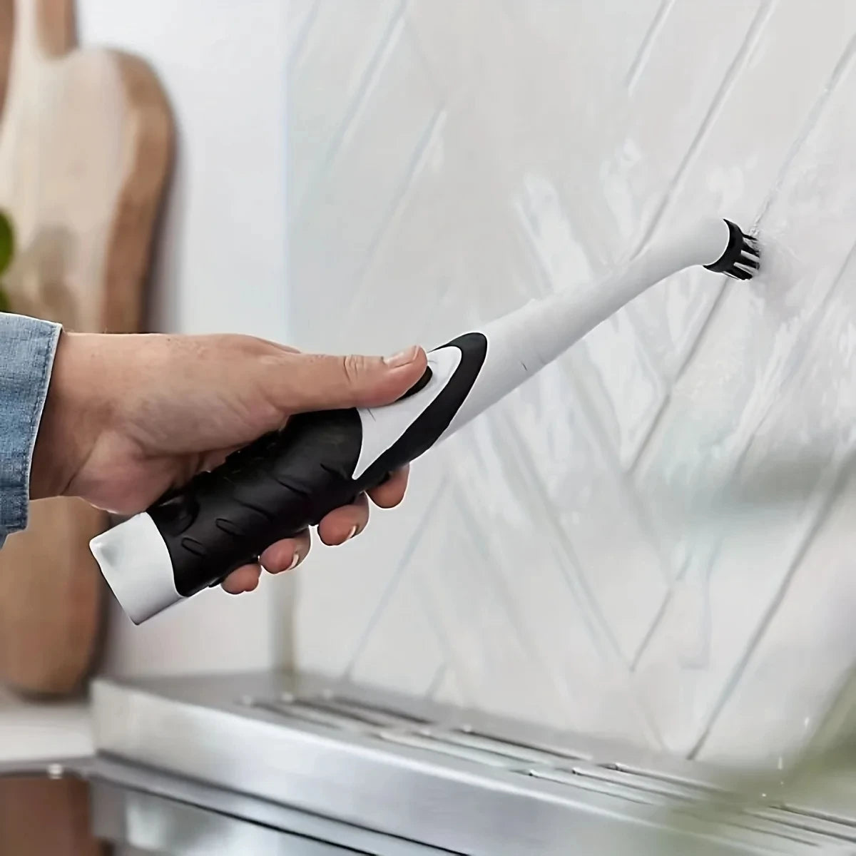 Leaning Brush Cleaning Tool With 4 Brushes Multifunctional Electric Cleaning Brush Cleaning Supplies Beauty World Shop