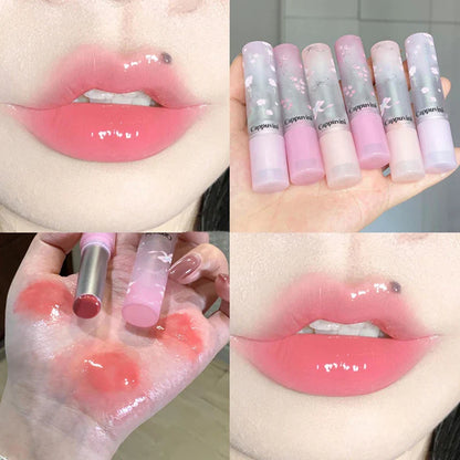Flowery dish language lip gloss mirror lip glaze beep lip water light lasting makeup not easy to dip cup makeup Beauty Trend Shop