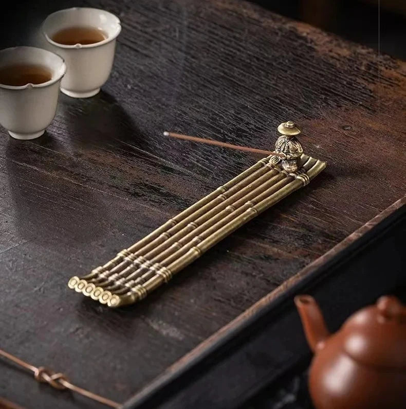 Creative Incense Holder Aromatherapy Ornament Incense Holder Boat Old Men Fishing Japanese Style Incense Stick Burner Home Decor Beauty World Shop