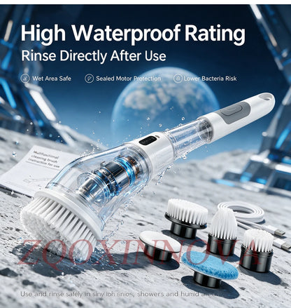 Cordless Multipurpose Cleaning Brush Household Electric Spin Scrubber Kitchen Gadget Hair Brush Bathroom Toilet Mop for Home Cle Beauty World Shop