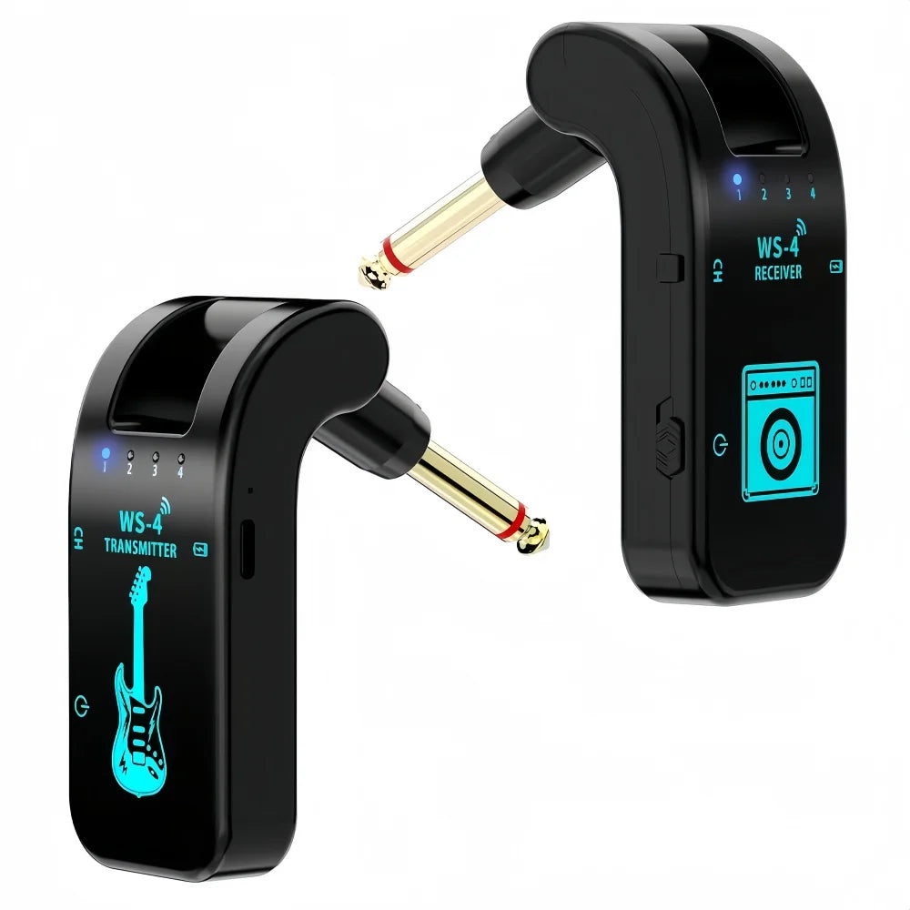 2.4G Wireless Guitar System - Rechargeable Guitar Transmitter & Receiver for Electric Guitar & Bass, Plug & Play, Low Latency Beauty World Shop