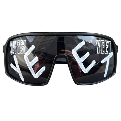 Jey Uso YEET Sunglasses Sports Shades MAIN EVENT Blue Glasses Bloodline USOS RARE Colors Motorcycle Glasses Beauty World Shop